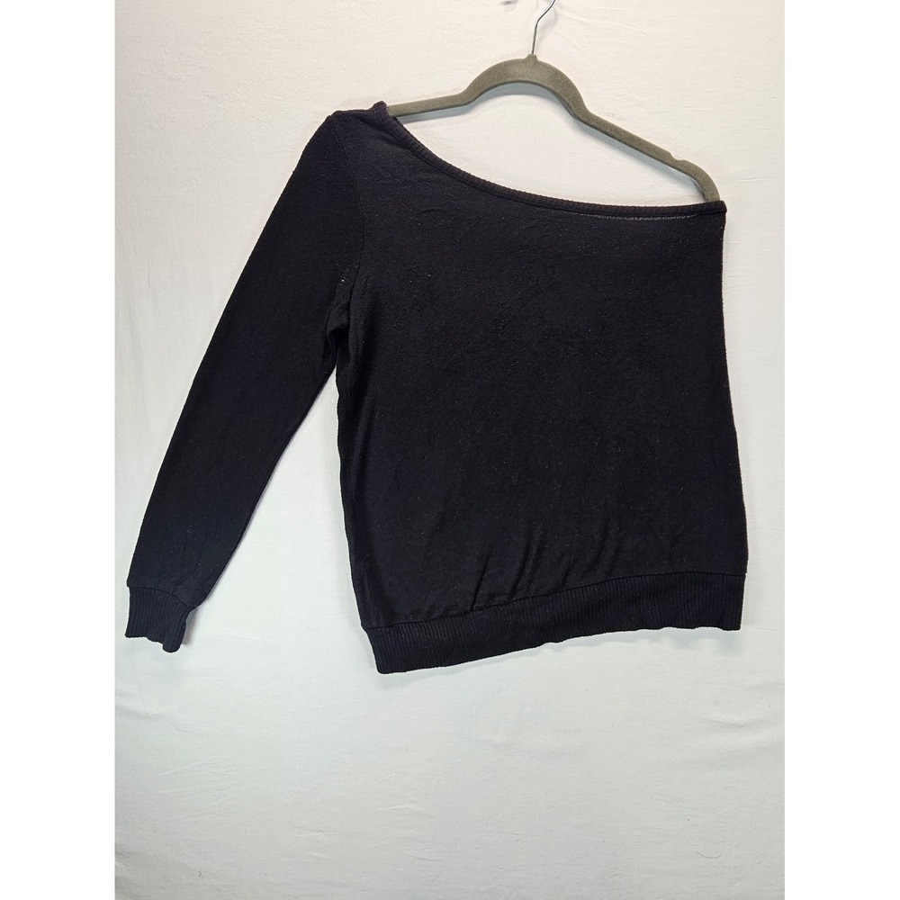 Abercrombie & Fitch Asymmetric Sweater Black Soft Women‎ M Off The Shoulder